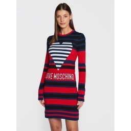 LOVE MOSCHINO Kötött ruha WSE2010X 1148 Piros Slim Fit