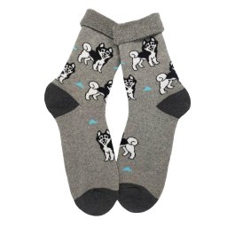 Kis husky-s - visszahajtós frottír zokni