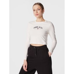 Tommy Jeans Blúz Essential Logo DW0DW14911 Fehér Regular Fit
