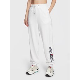 Tommy Jeans Melegítő alsó Archive DW0DW14994 Fehér Relaxed Fit