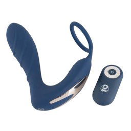 You2Toys Prostate Plug - anál vibrátor péniszgyűrűvel (kék)