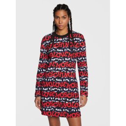 LOVE MOSCHINO Kötött ruha W5D0500M 4433 Fekete Regular Fit