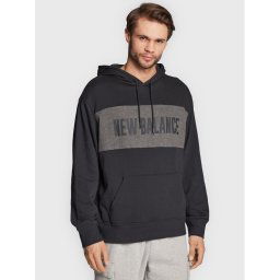 New Balance Pulóver MT23900 Fekete Relaxed Fit