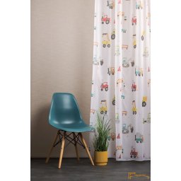 Nyomott voile DUSTY 01 fehér 300 cm + ózs