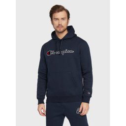 Champion Pulóver Script Logo Embroidery 217858 Sötétkék Regular Fit