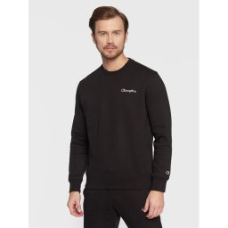 Champion Pulóver Small Script Logo Embroidery 217863 Fekete Regular Fit