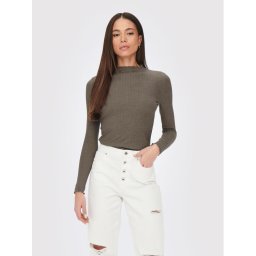 ONLY Blúz Emma 15180040 Barna Slim Fit
