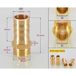 1/4"-os Réz Csőcsatlakozó 12mm (4523)