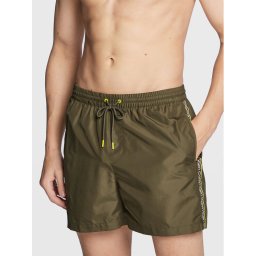 Calvin Klein Swimwear Úszónadrág KM0KM00789 Khaki Regular Fit