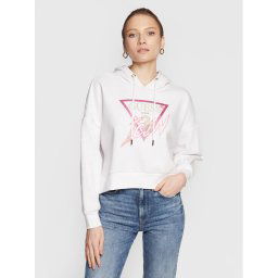 Guess Pulóver Icon Fehér Regular Fit