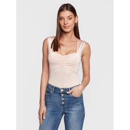 Guess Felső W3RP43 K4JZ0 Rózsaszín Slim Fit