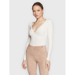 Guess Blúz W3RR33 Z30K0 Fehér Slim Fit