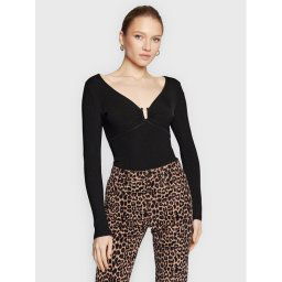 Guess Blúz W3RR33 Z30K0 Fekete Slim Fit