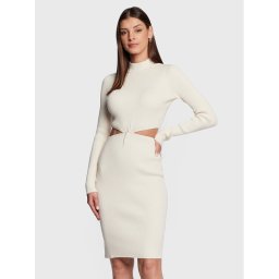 Guess Kötött ruha W3RK26 Z2YN2 Bézs Slim Fit