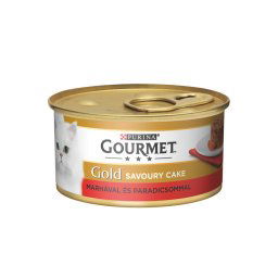 GOURMET GOLD Savoury Cake Marhával és paradicsommal nedves macskaeledel 85g