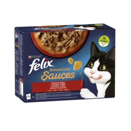 FELIX SENSATIONS SAUCES Házias válogatás szószban nedves macskaeledel 12x85g