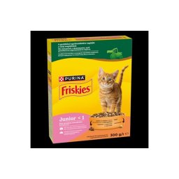 FRISKIES Junior Csirkével, tejjel és hozzáadott zöldségekkel száraz macskaeledel 300g