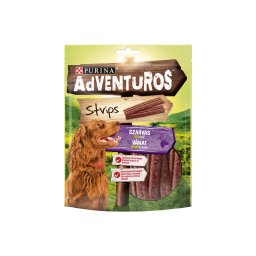 ADVENTUROS Strips Szarvas, vad ízű kutya jutalomfalat 90g