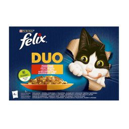 FELIX FANTASTIC DUO Házias válogatás aszpikban nedves macskaeledel 4x85g
