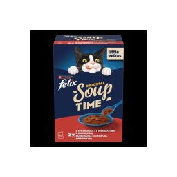 FELIX Soup Original Házias válogatás szószban nedves macskaeledel 6x48g