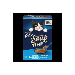 FELIX Soup Original Halas válogatás szószban nedves macskaeledel 6x48g