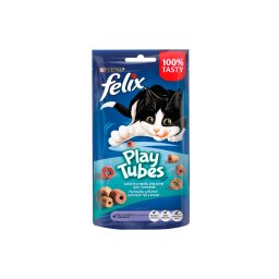 FELIX Play Tubes Hal és Garnélarák ízű macska jutalomfalat 50g