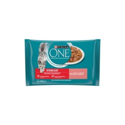 ONE STERILCAT Lazaccal és Sárgarépával nedves macskaeledel 4x85g