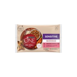 Purina ONE MINI Sensitive/Delicate Lazaccal nedves kutyaeledel 4x85g