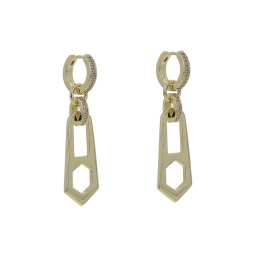 Luv AJ Fülbevaló Zipper Hoops HOL22-E-ZH-G Arany