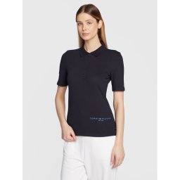 Tommy Hilfiger Pólóing Logo WW0WW37628 Sötétkék Slim Fit