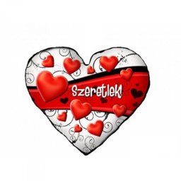 Szív alakú díszpárna 42cm IV.