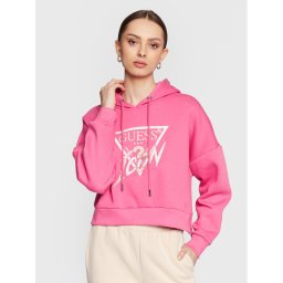 Guess Pulóver Icon W3RQ03 KB683 Rózsaszín Relaxed Fit
