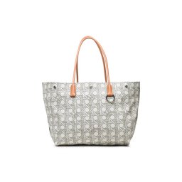 Tory Burch Táska Canvas Basketweave Tote 139623 Bézs
