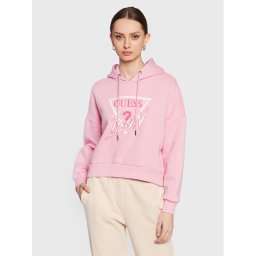 Guess Pulóver Icon W3RQ03 KB683 Rózsaszín Relaxed Fit
