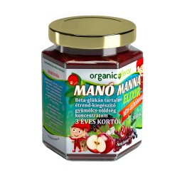 Manó Manna Elixír, gyümölcspüré gyerekeknek, Yestimun, Béta-glükánnal, 210g