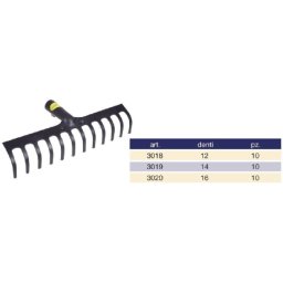 Gereblye fej 16 fogú 140cm-es nyéllel