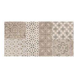 Dekor csempe, Taupe, matt krém 25 x 50 cm