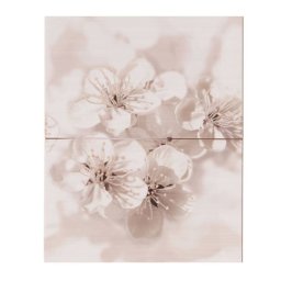 Dekor csempe, virágos, Gryfin Flower, szürke 40 x 50 cm