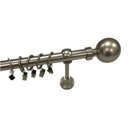 Függönykarnis szatén nikkel, széthúzható, 16 + 19 mm / 160 - 300 cm + kiegészítők ARGI 17YF062