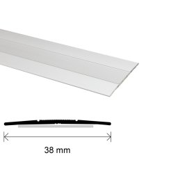 Burkolatváltó aluminiumból öntapadós, ezüst, 0,9 m
