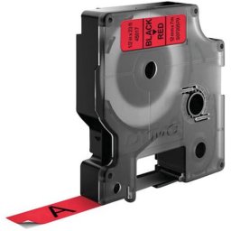 DYMO Feliratozógép szalag, 12 mm x 7 m, DYMO "D1", piros-fekete