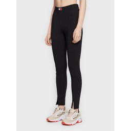 Tommy Jeans Leggings Center Badge DW0DW14988 Fekete Slim Fit