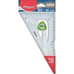 Háromszög vonalzó, műanyag, 60°, 20 cm, MAPED "Geometric"