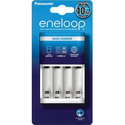 Elemtöltő, AA ceruza/AAA mikro, 2/4, időzítő, PANASONIC "Eneloop"