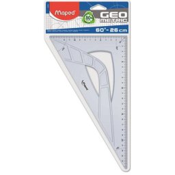 Háromszög vonalzó, műanyag, 60°, 25 cm, MAPED "Geometric"