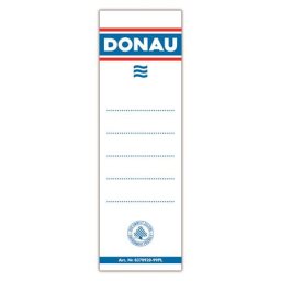 Cserecímke, iratrendezőhöz, öntapadó, 54x153 mm, DONAU, fehér