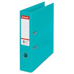 Iratrendező, 75 mm, A4, PP, élvédő sínnel, ESSELTE "Standard", türkiz