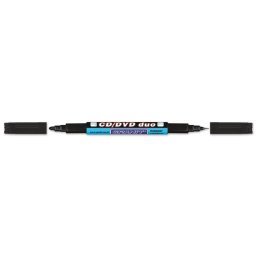 Alkoholos marker, CD/DVD, 0,4/1,5-2,5 mm, kúpos, kétvégű, GRANIT "Piccolo M830", fekete