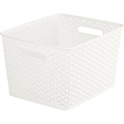 CURVER Rattan hatású kosár, 18l, törtfehér, CURVER "My Style"