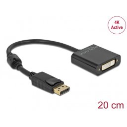 DisplayPort 1.2 apa - DVI 4K anya aktiv fekete adapter Delock 63482